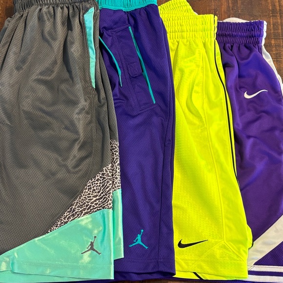 Jordan Other - Adult Athletic Shorts Set - Gray, Purple, Yellow